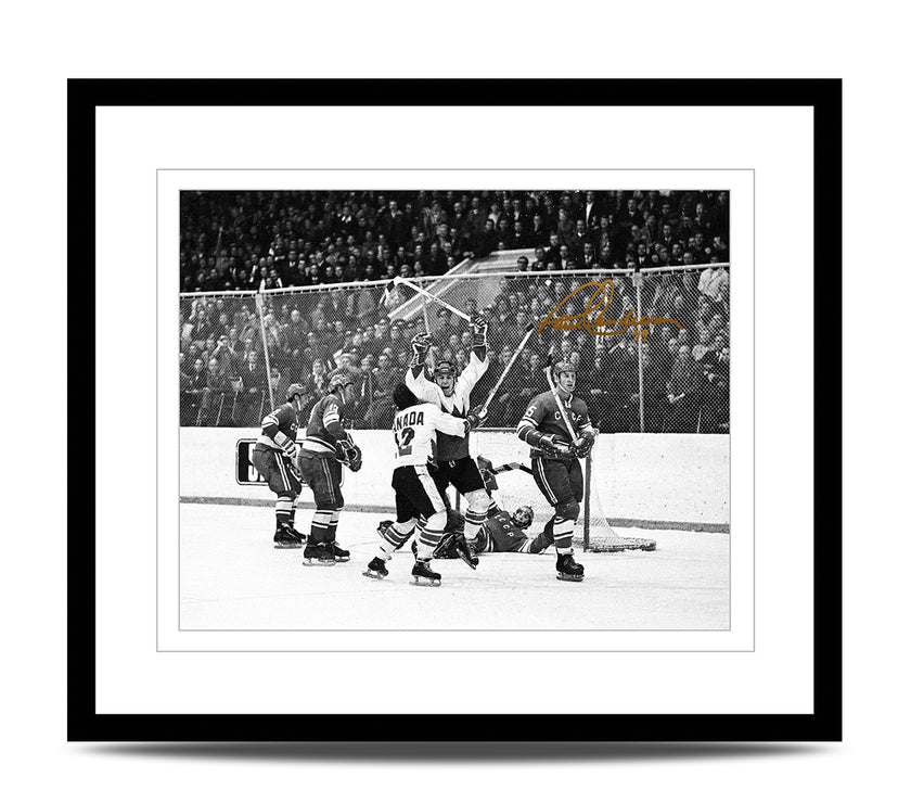 The Goal of the Century 16x20 B/W Photo Signed by Paul Henderson