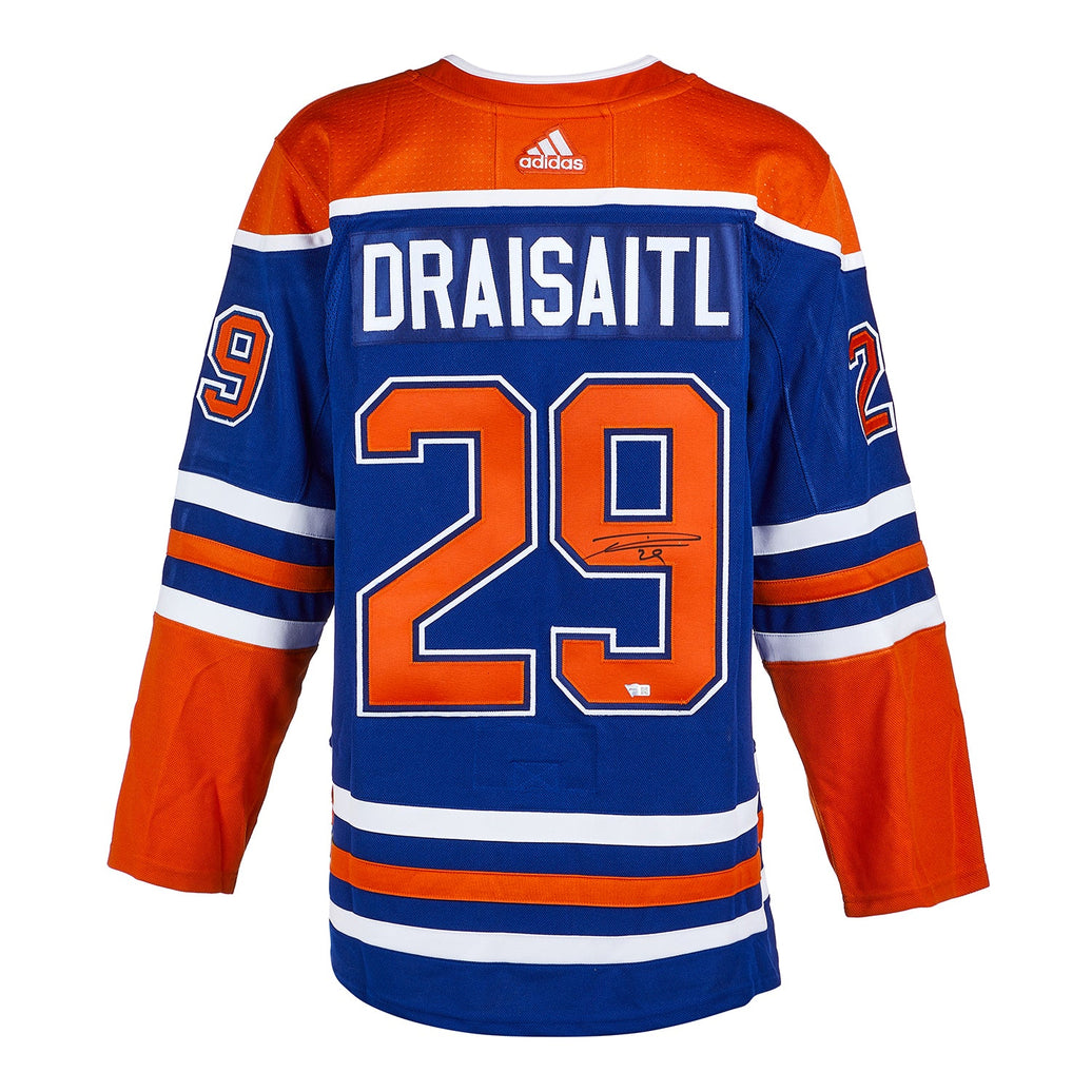 Leon Draisaitl Signed Edmonton Oilers Adidas Pro Home Blue Jersey