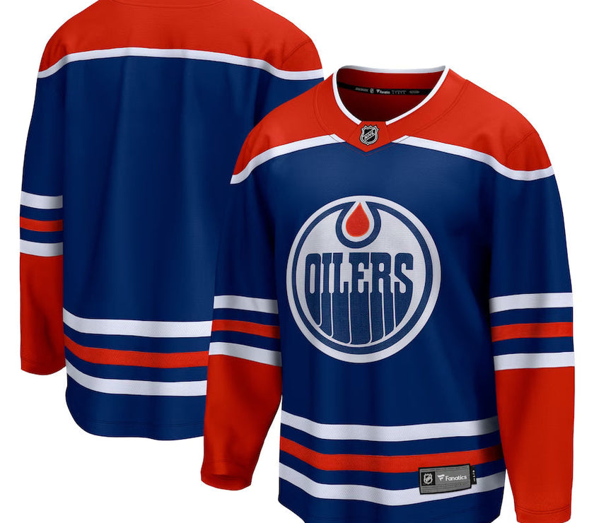 Edmonton Oilers NHL Fanatics Breakaway Home Royal Jersey