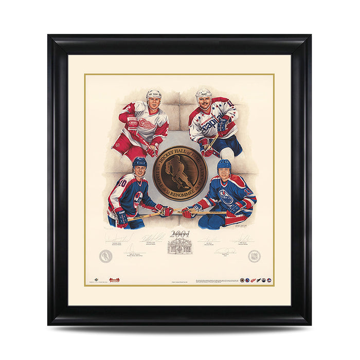 Inductees 2001 – Viacheslav Fetisov, Dale Hawerchuk, Jari Kurri & Mike Gartner Signed Limited Edition Print - Heritage Hockey™