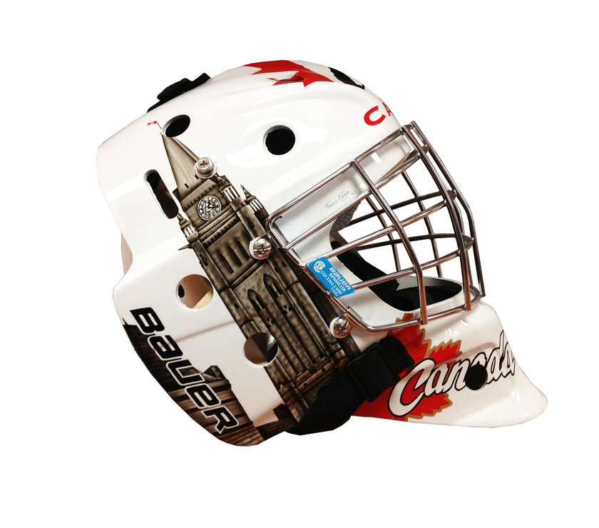 Team Canada 2008 World Juniors Goalie Mask - Signed by Paul Henderson