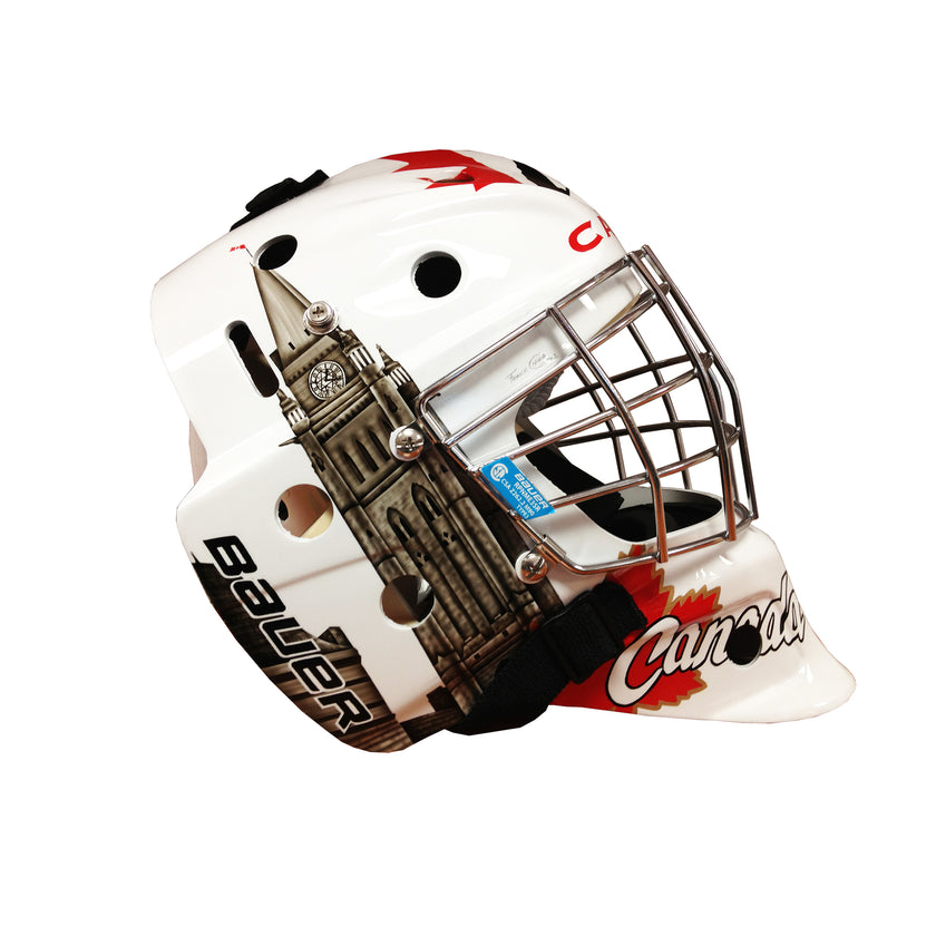Team Canada 2008 World Juniors Goalie Mask - Signed by Paul Henderson