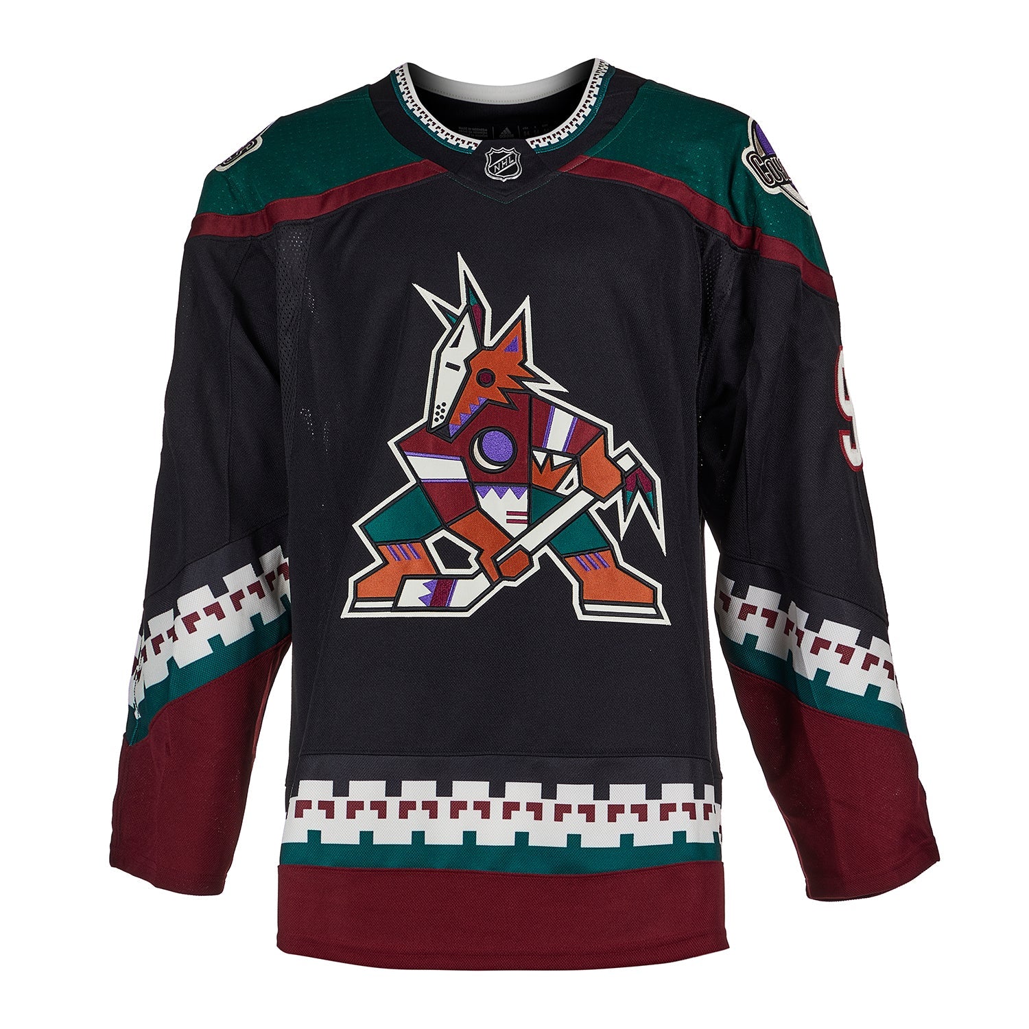 Clayton Keller Signed Arizona Coyotes Adidas Pro Kachina Black Jersey