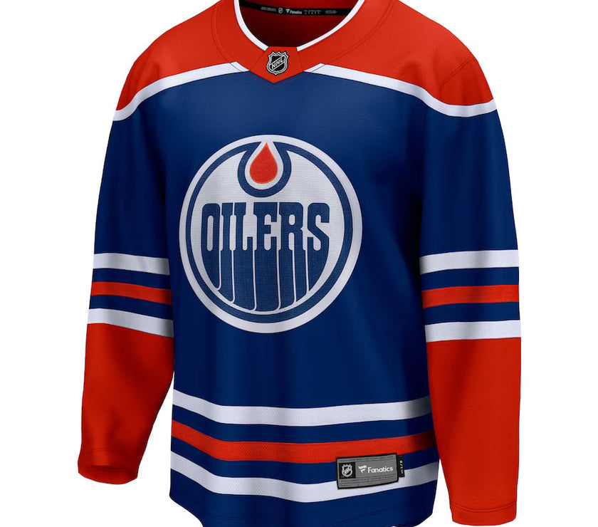 Edmonton Oilers NHL Fanatics Breakaway Home Royal Jersey