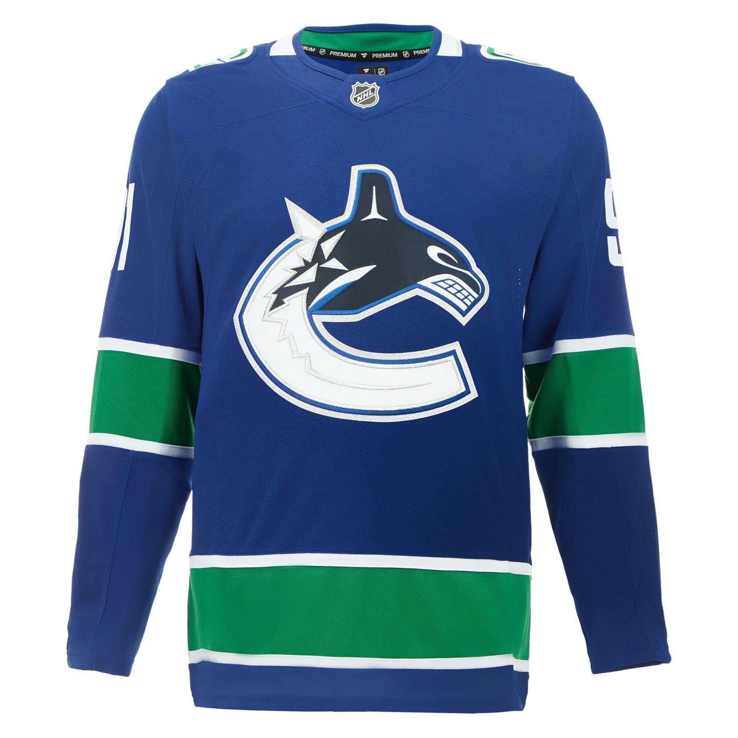 Evander Kane Signed Vancouver Canucks Fanatics Premium Home Blue Jersey