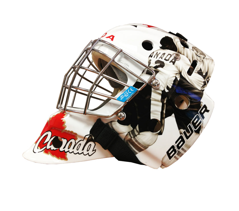 Team Canada 2008 World Juniors Goalie Mask - Signed by Paul Henderson