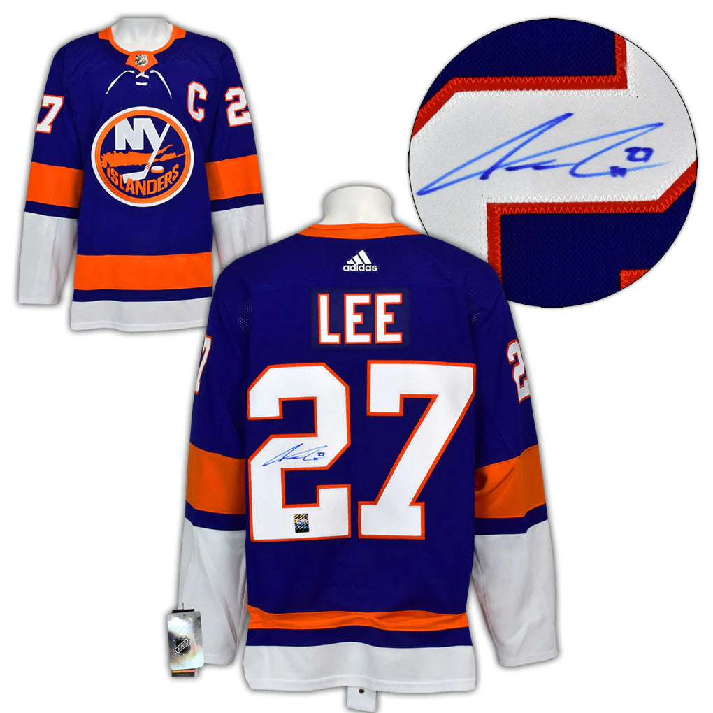 Anders Lee Signed New York Islanders Adidas Pro Home Blue Jersey