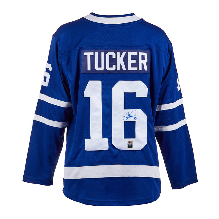Camiseta de los Toronto Maple Leafs firmada por Darcy Tucker