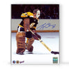 Gerry Cheevers a signé la photo du Pass des Bruins de Boston 8 x 10