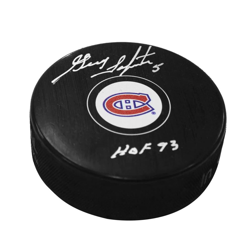 Guy Lapointe Signed Montreal Canadiens Puck