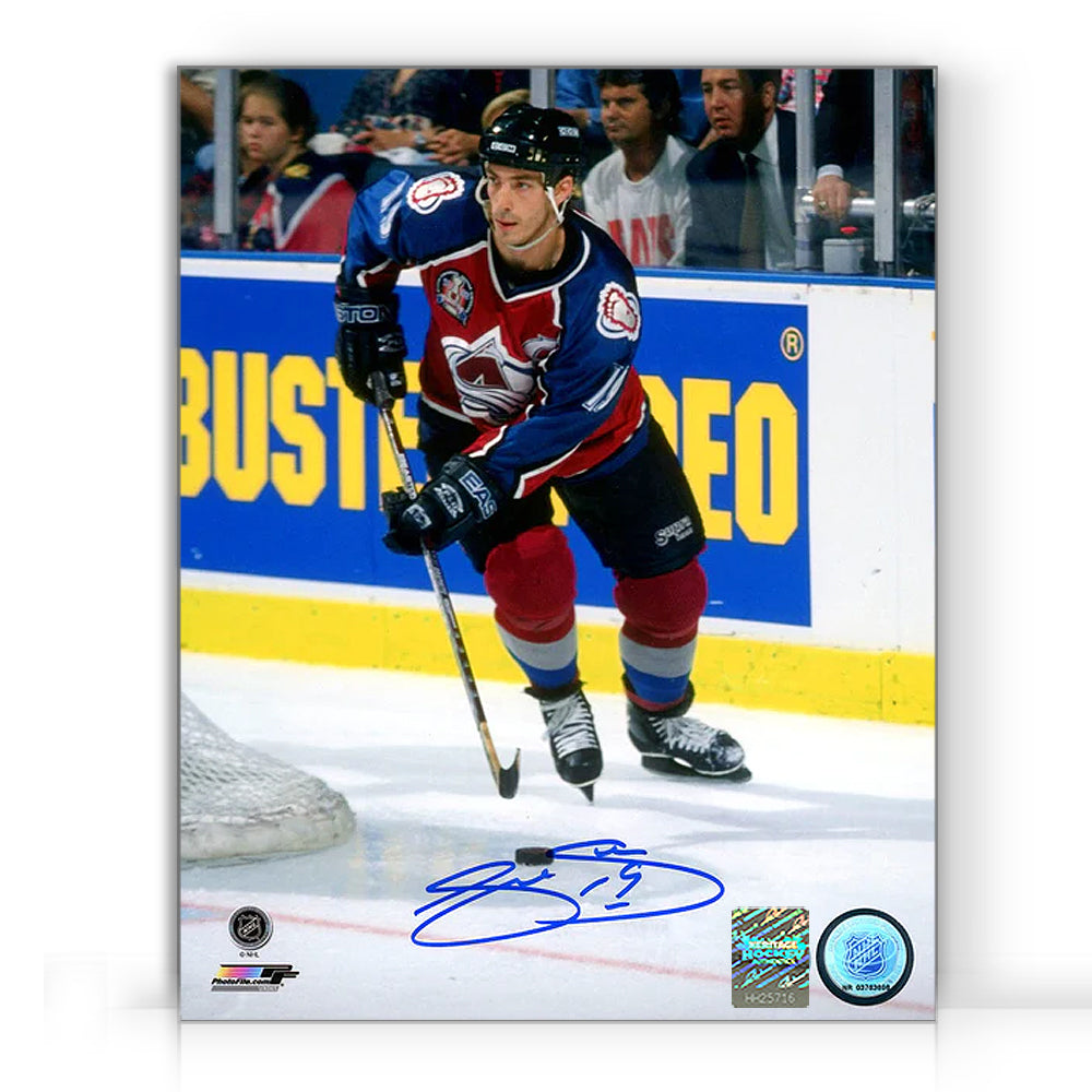 Joe Sakic Signed Colorado Avalanche 1996 Stanley Cup Finals 8X10 Photo