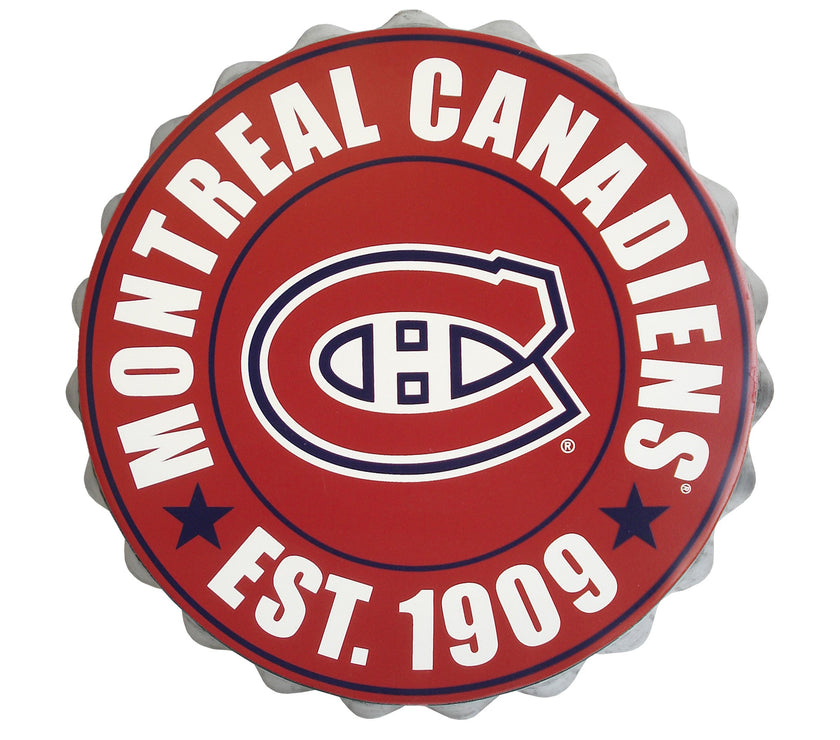 Montreal Canadiens NHL Bottle Cap Wall Logo