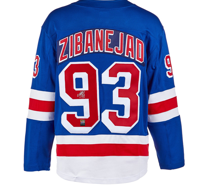 Mika Zibanejad Signed New York Rangers Fanatics Breakaway Home Blue Jersey