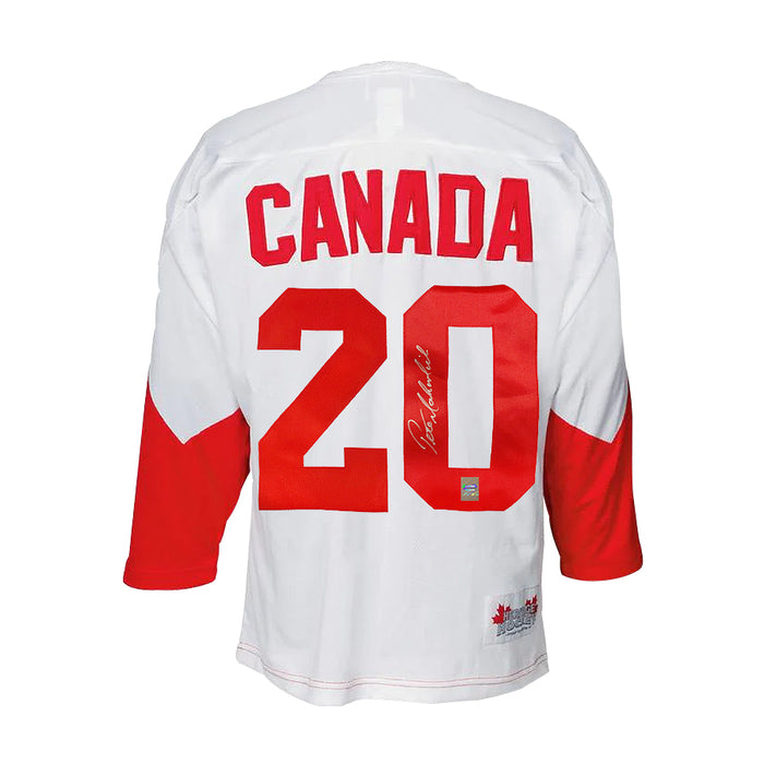 Peter Mahovlich Signed Team Canada 1972 Summit Series Away White Jersey