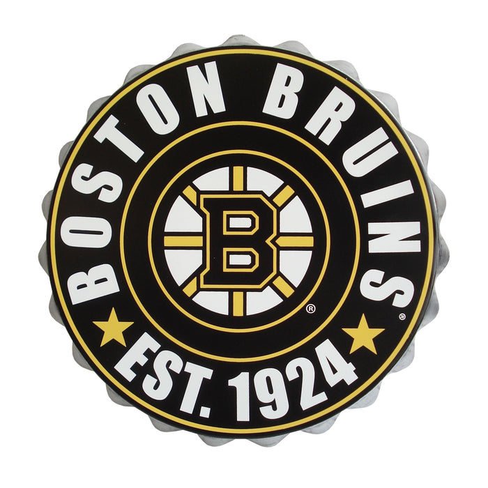Boston Bruins NHL Bottle Cap Wall Logo