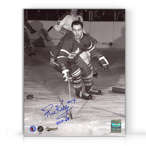 Red Kelly Signed Toronto Maple Leafs Vintage Action 8X10 Photo