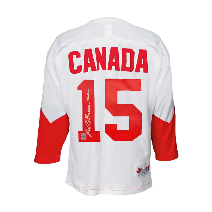 Red Berenson Signed Team Canada 1972 Summit Series Away White Jersey