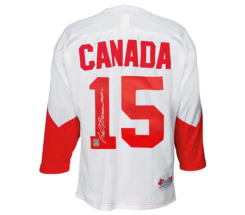 Red Berenson Signed Team Canada 1972 Summit Series Away White Jersey