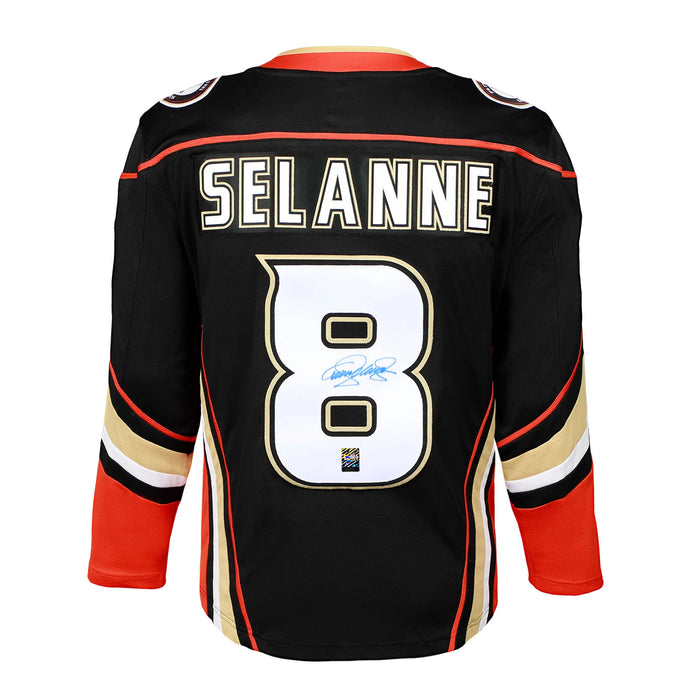 Teemu Selanne Signed Anaheim Ducks Fanatics Breakaway Home Black Jersey