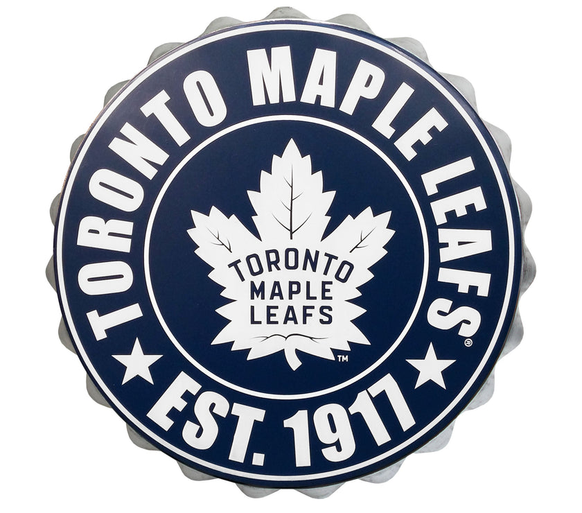 Toronto Maple Leafs NHL Bottle Cap Wall Logo