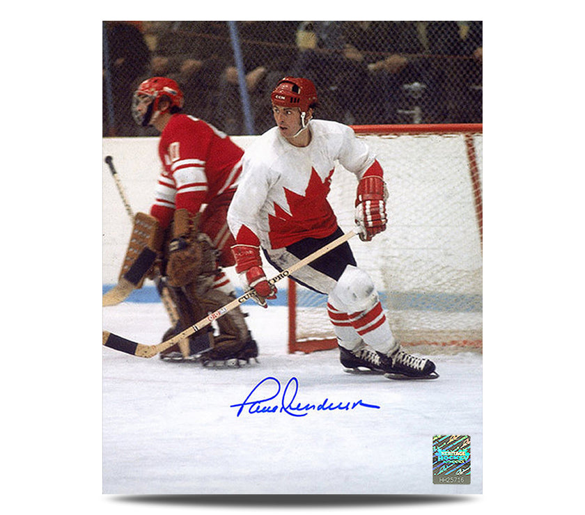 Paul Henderson Signed 1972 Summit Series Focus 8X10 Photo