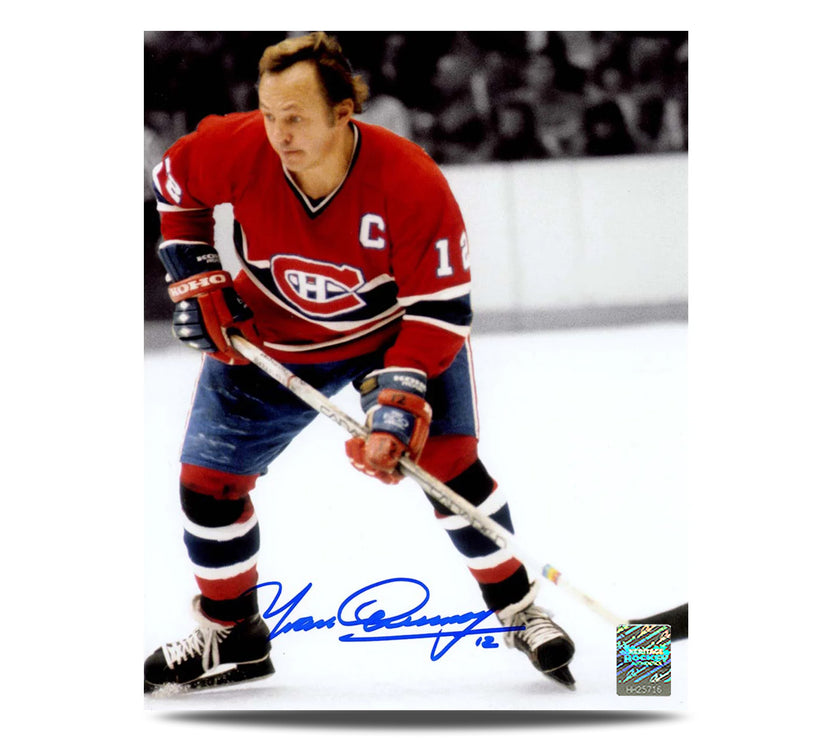 Yvan Cournoyer Signed Montreal Canadiens Colour Isolation 8X10 Photo