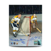 Bobby Orr et Gerry Cheevers double photo signée des légendes des Bruins de Boston 8 x 10