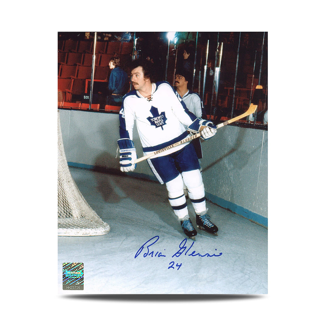 Brian Glennie Signed Toronto Maple Leafs Game Action 8X10 Photo