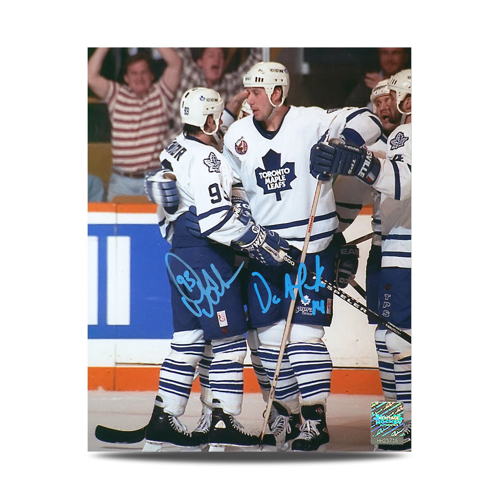 Doug Gilmour & Dave Andreychuk Dual Signed Toronto Maple Leafs 8X10 Photo