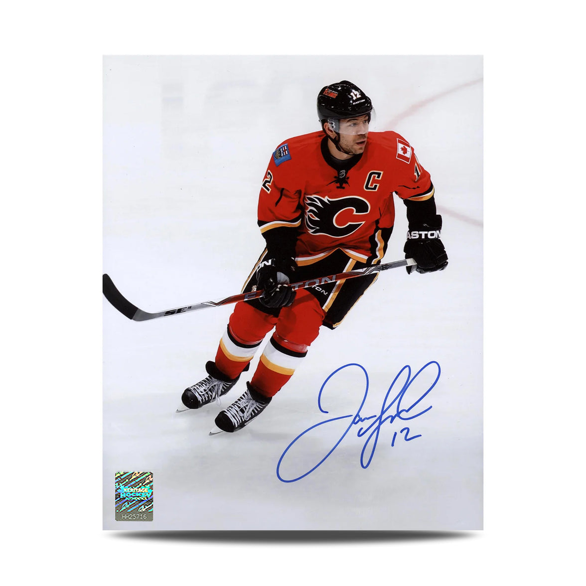 Jarome Iginla Signed Calgary Flames On Ice 8X10 Photo