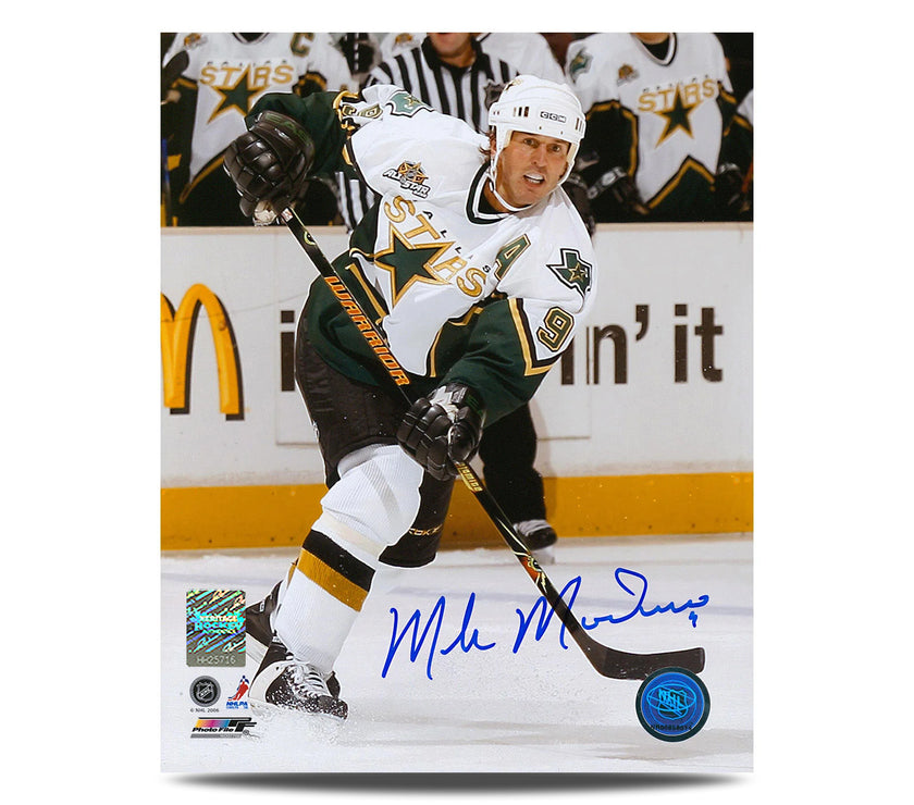 Mike Modano Signed Dallas Stars Game Action 8X10 Photo