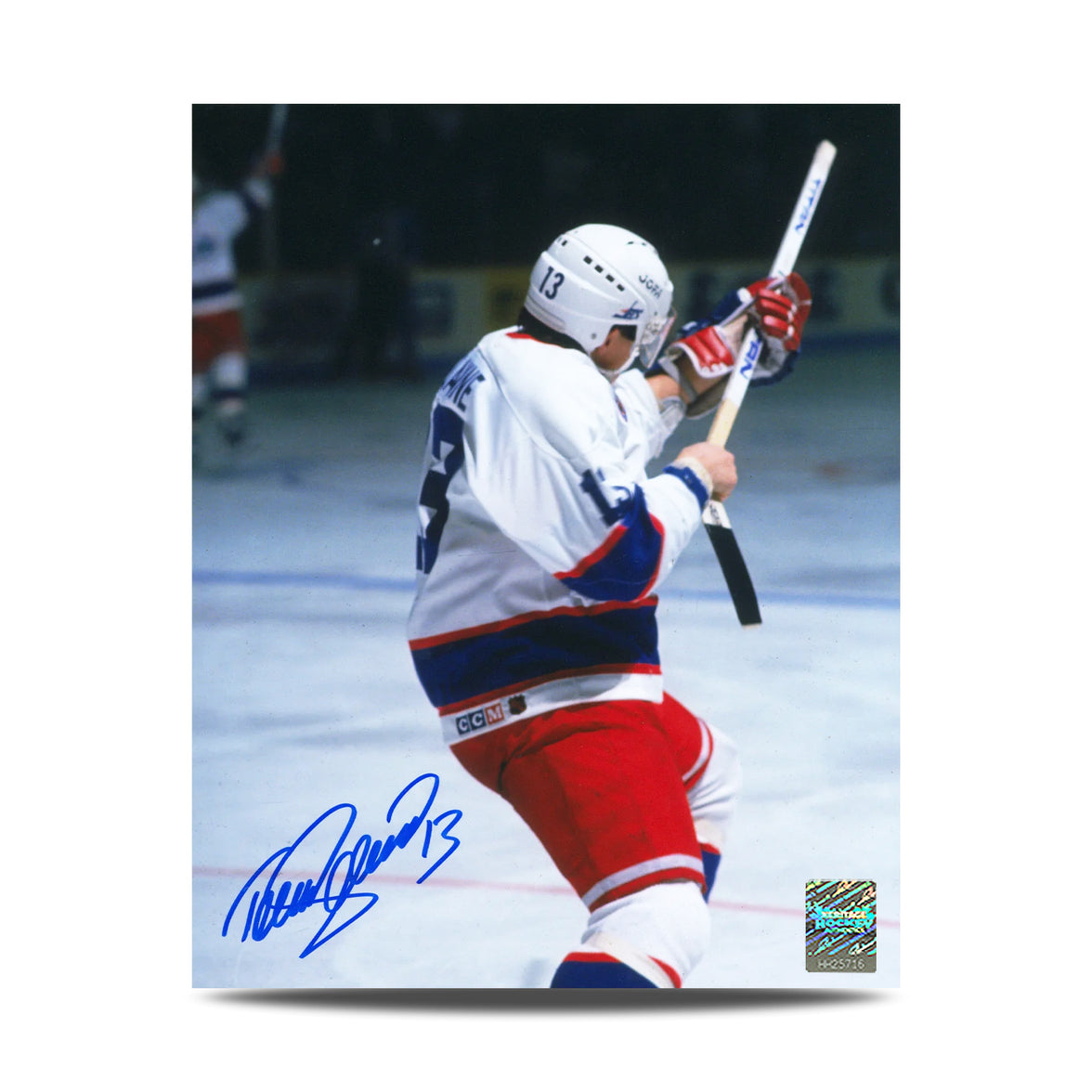 Teemu Selanne Signed Winnipeg Jets Rookie Goal Record Shooting 8X10 Photo