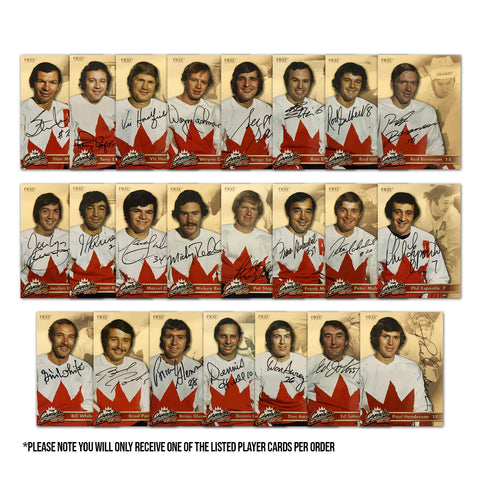 23 joueurs ont signé des cartes officielles du 40e anniversaire d'Équipe Canada 1972