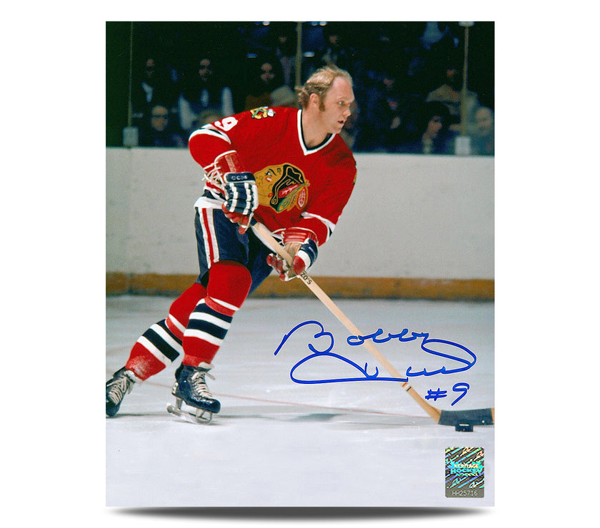 Bobby Hull Signed Chicago Blackhawks Action 8X10 Photo