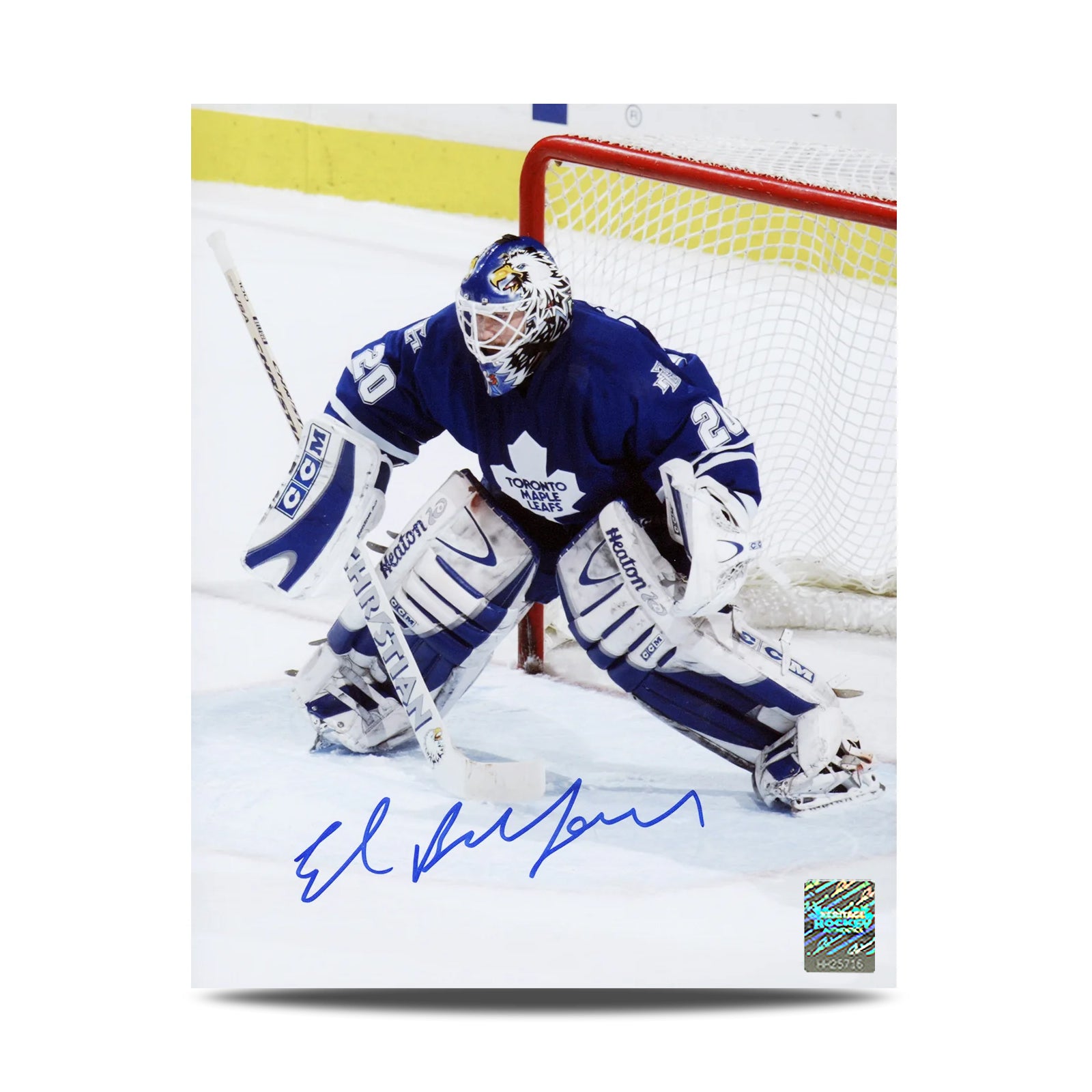 Ed Belfour Signed Toronto Maple Leafs Goalie 8X10 Photo