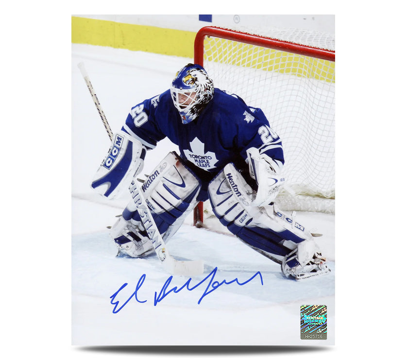 Ed Belfour Signed Toronto Maple Leafs Goalie 8X10 Photo