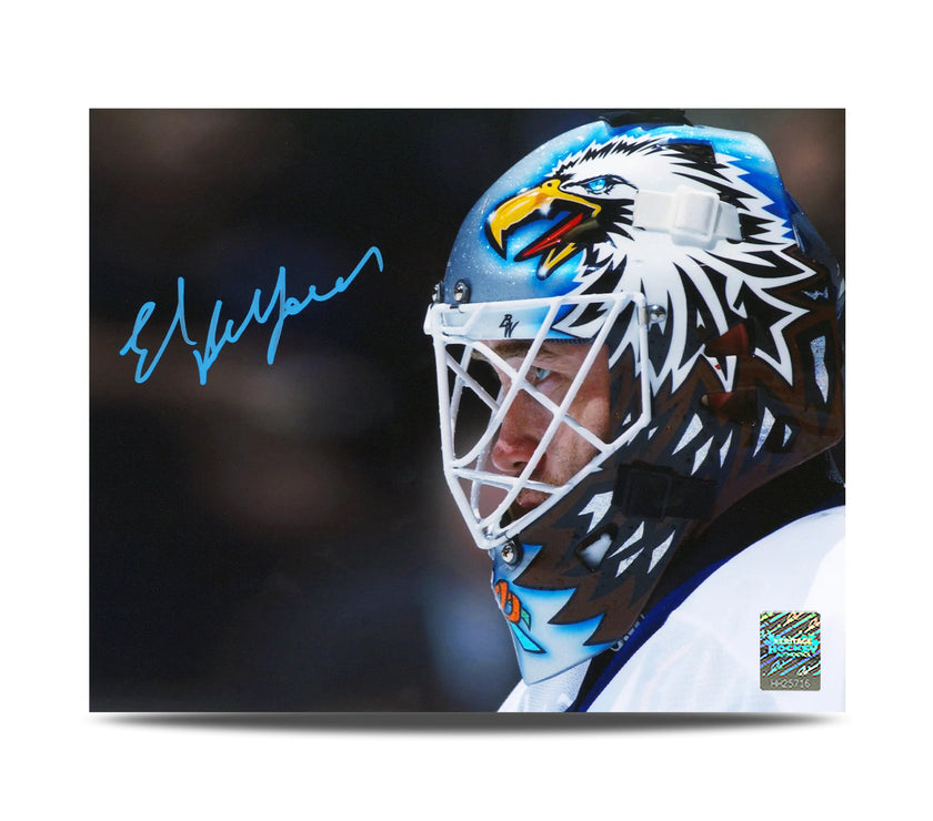 Ed Belfour Signed Toronto Maple Leafs Eagle Mask Profile 8X10 Photo