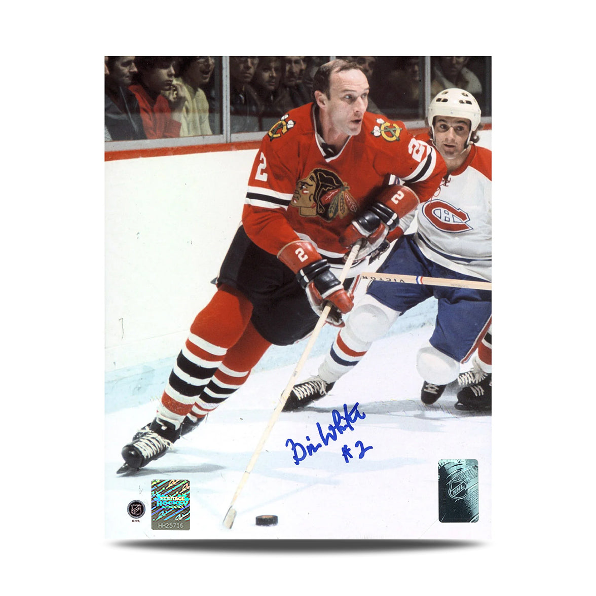 Bill White Signed Chicago Blackhawks 8X10 Photo