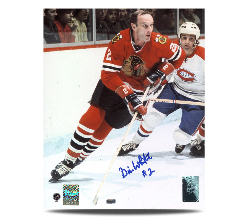 Bill White Signed Chicago Blackhawks 8X10 Photo