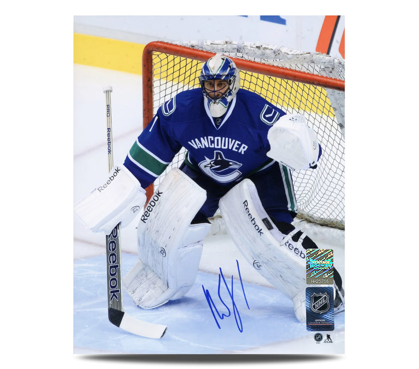 Roberto Luongo Signed Vancouver Canucks Goalie 8X10 Photo