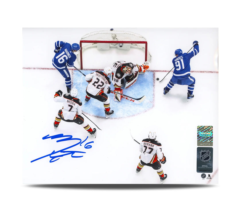 Mitch Marner Signed Toronto Maple Leafs Aerial View 8X10 Photo