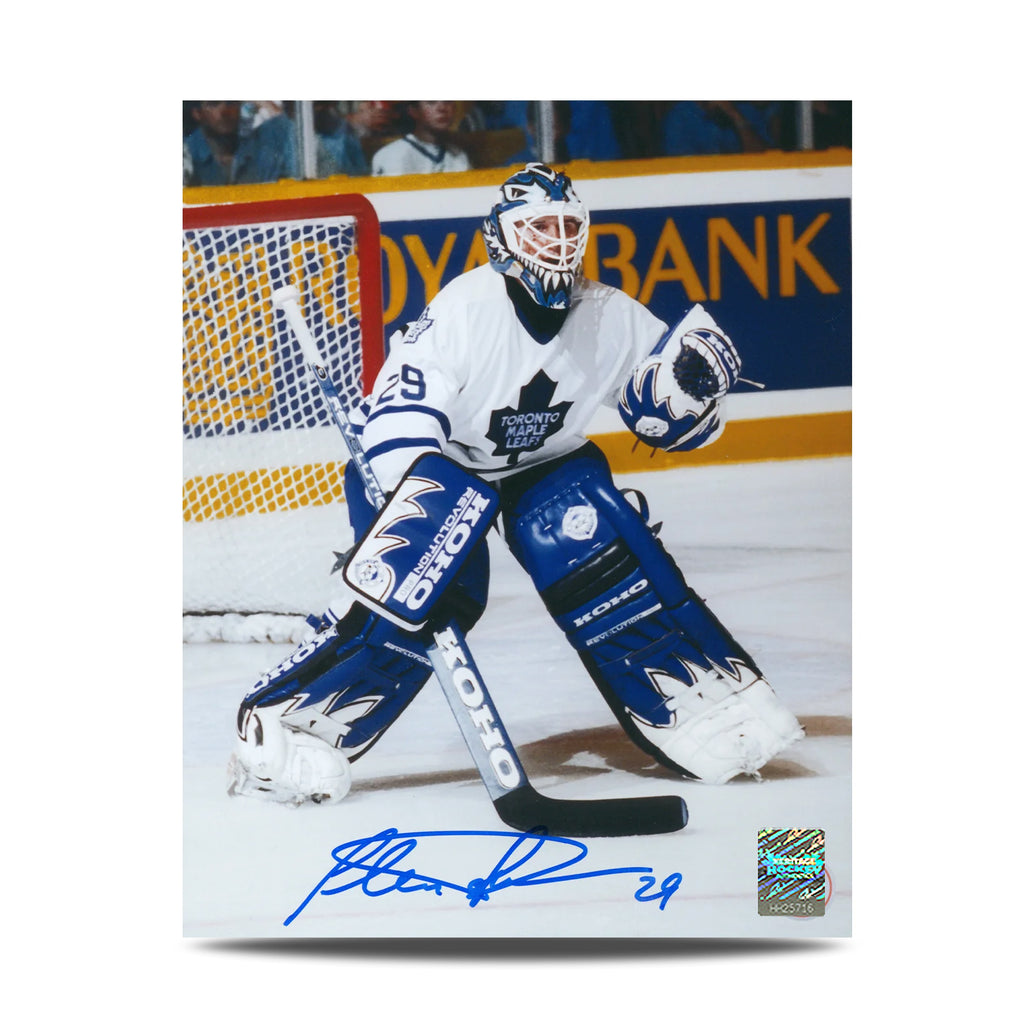 Felix Potvin Signed Toronto Maple Leafs Home Ice 8X10 Photo