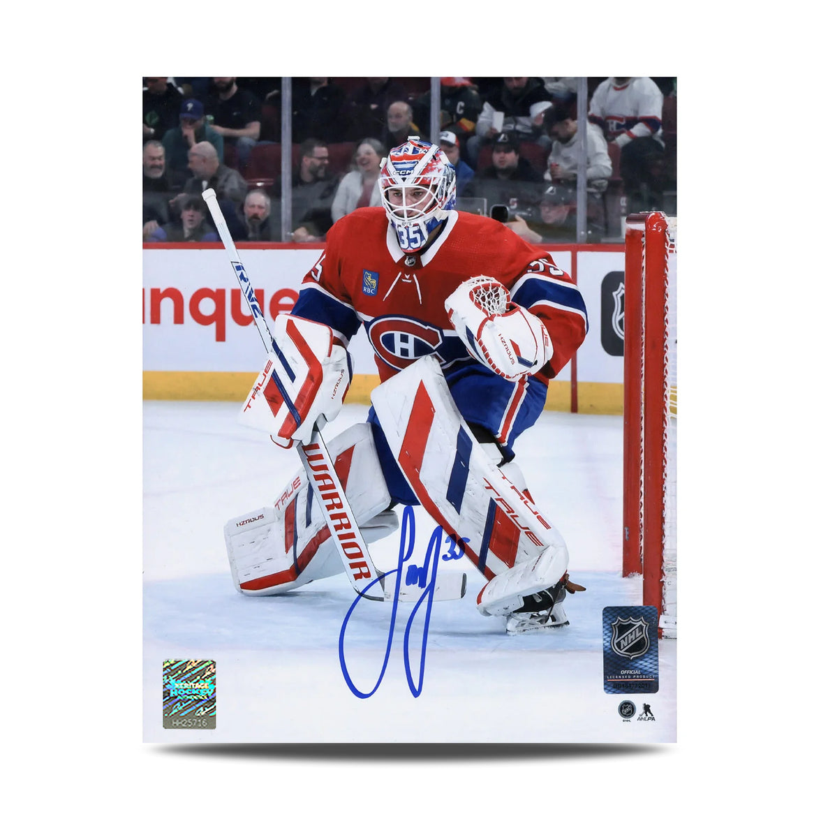 Sam Montembeault Signed Montreal Canadiens Goalie 8X10 Photo