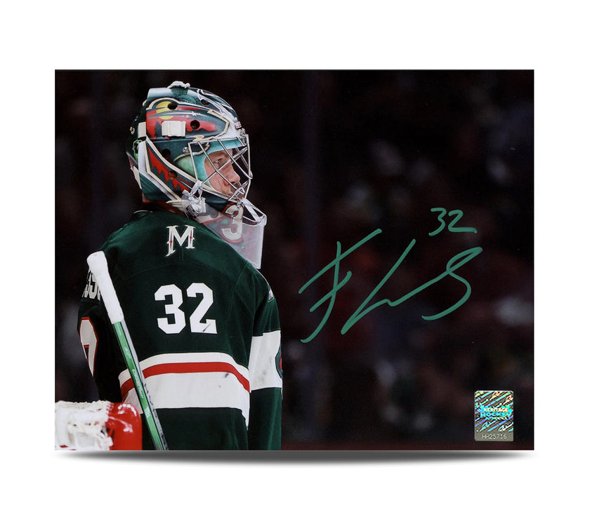 Filip Gustavsson Signed Minnesota Wild Goalie Mask Profile 8X10 Photo