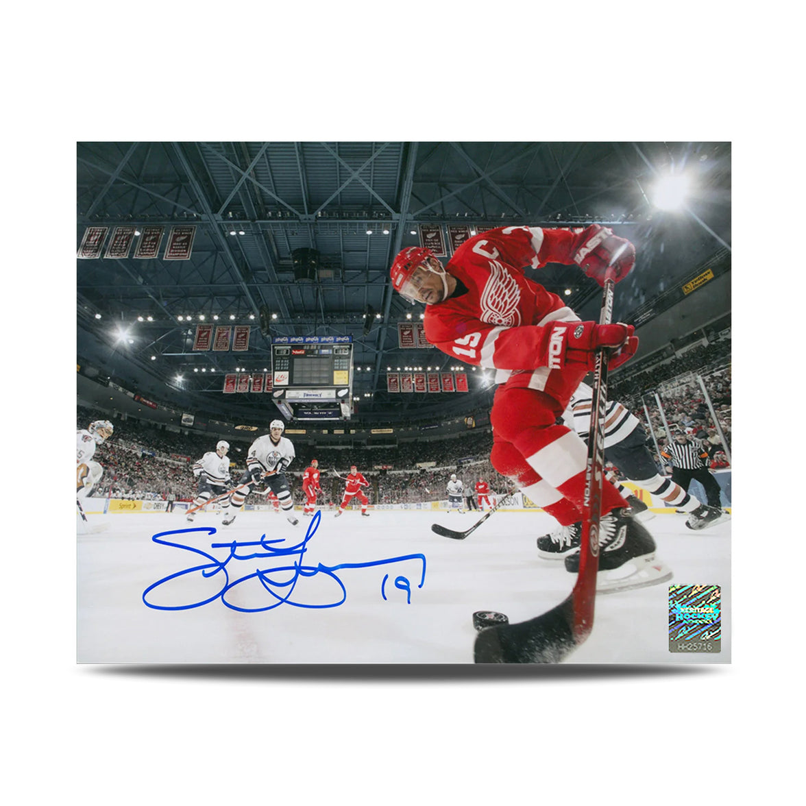 Steve Yzerman Signed Detroit Red Wings Ice Cam 8X10 Photo