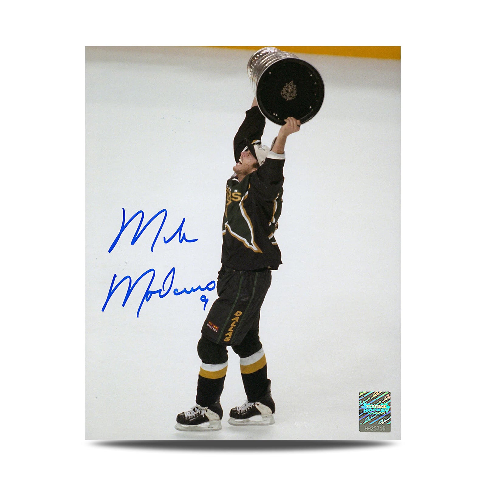 Mike Modano Signed Dallas Stars Stanley Cup 8X10 Photo