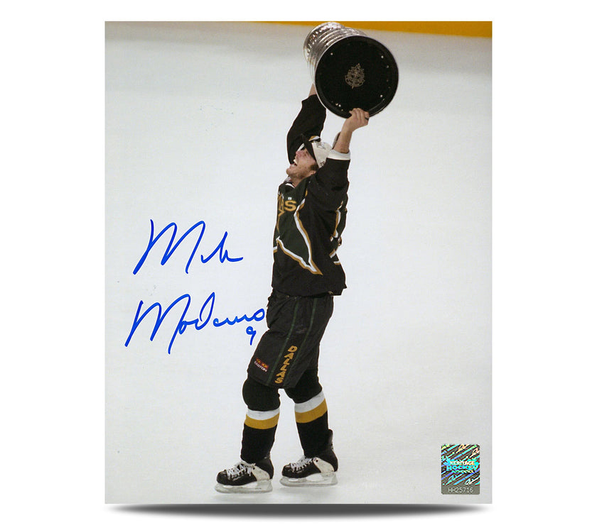 Mike Modano Signed Dallas Stars Stanley Cup 8X10 Photo