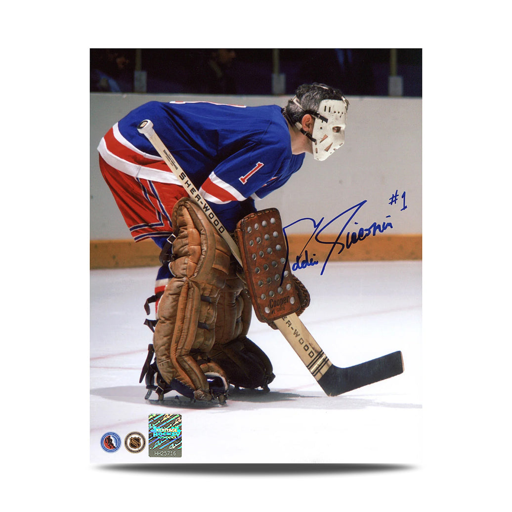 Ed Giacomin New York Rangers Autographed Goalie 8X10 Photo