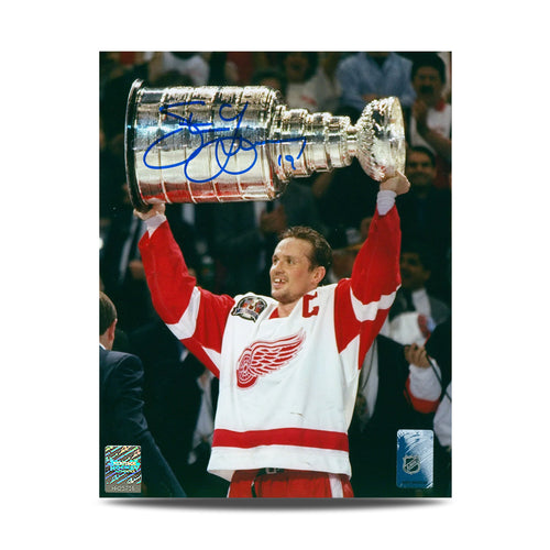 Steve Yzerman Signed Detroit Red Wings 1997 Stanley Cup 8X10 Photo
