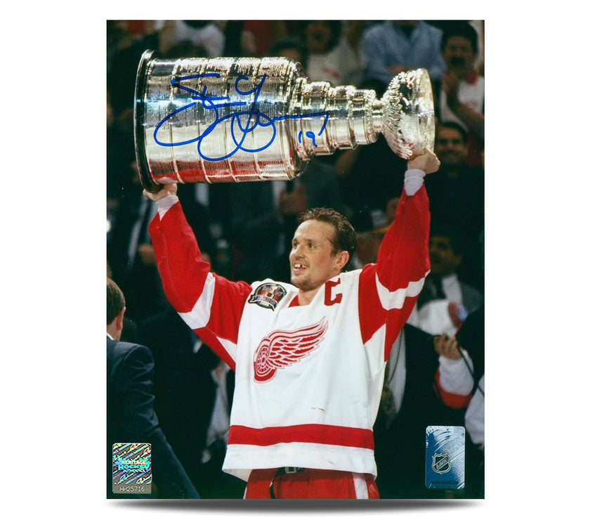 Steve Yzerman Signed Detroit Red Wings 1997 Stanley Cup 8X10 Photo